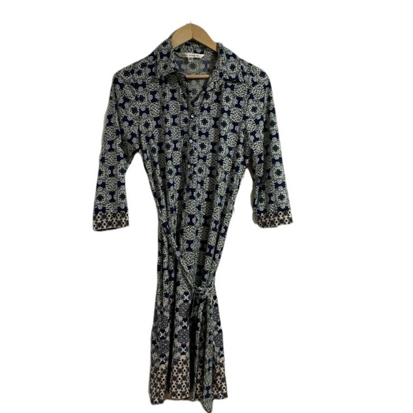 Max Studio dress Small belted 3/4 button down front and sleeve gently worn - Picture 2 of 8